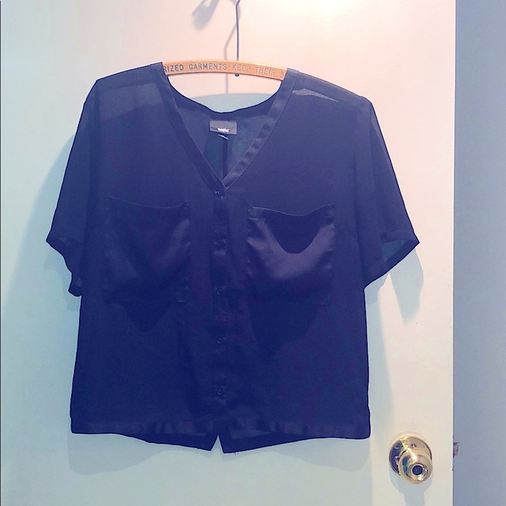 Cropped Sheer blouse M